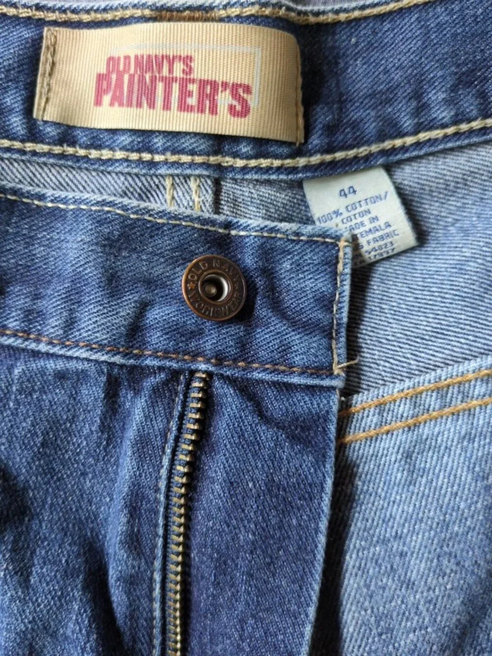 VTG Old Navy Painters Jean Shorts Mens 44 Carpenter Baggy Loose Fit Denim Jorts